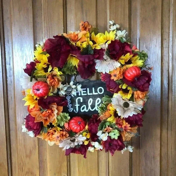 Handmade  Fall Wreath - Picture 2 of 6